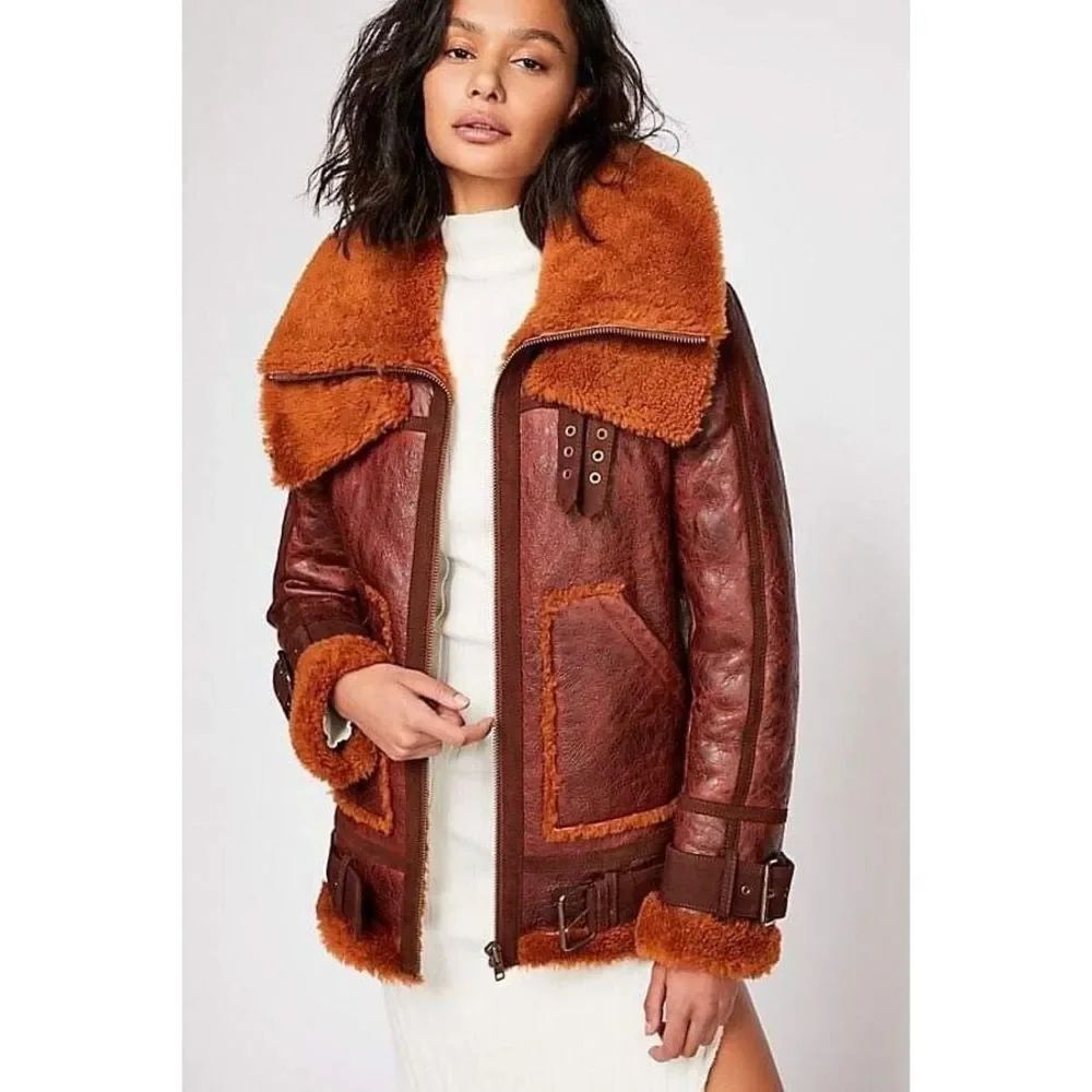 Free People We The Free Maverick Shearling Coat